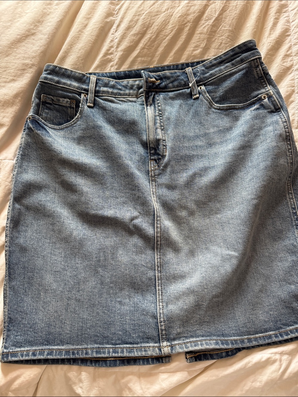Old Navy Light Blue Denim Pencil Skirt